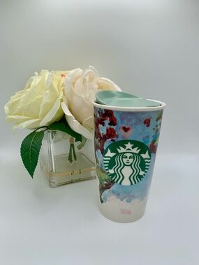 Starbucks 2015 Watercolor Barista Art Shelby Kregel 12 oz Tumbler World Map